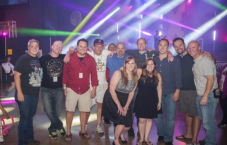 Group photos of volunteers and staff of the Miracle Party in Castle Rock, CO