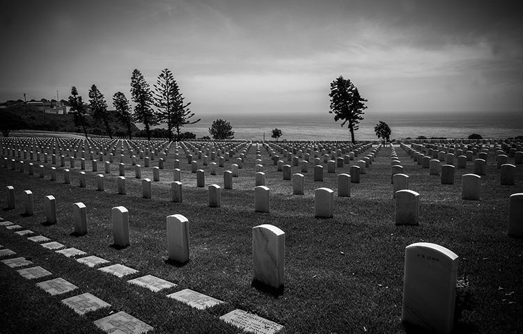 Military graveyard in San Diego, CA
