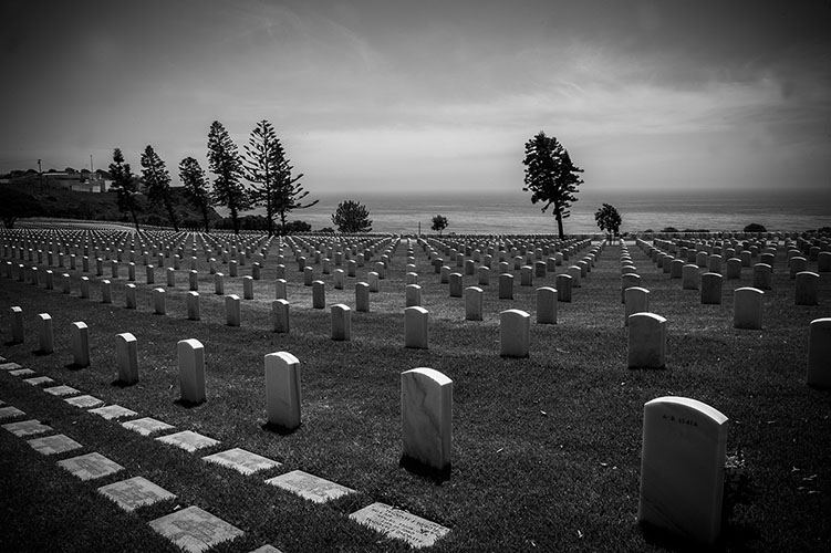 Military graveyard in San Diego, CA
