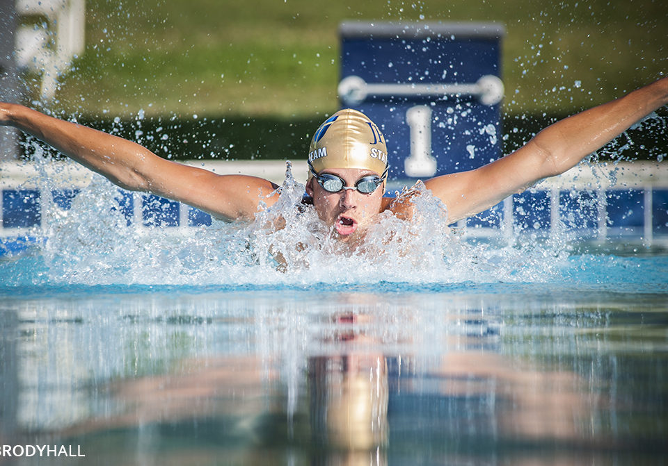 Swimmer in pool